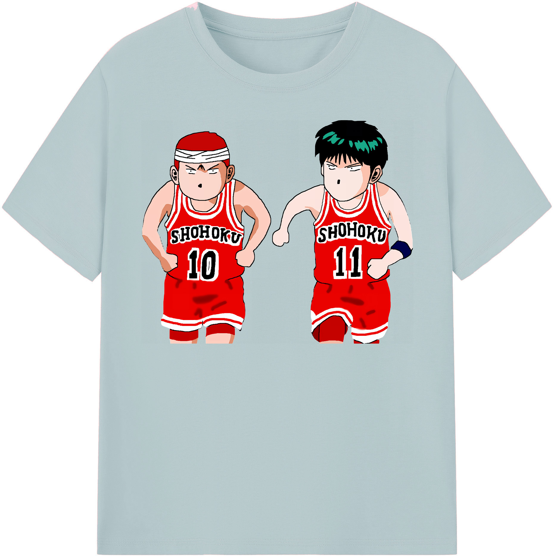 SLAM DUNK／スラムダンク 綿100％半袖Tシャツ（フロントプリント）